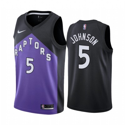 Toronto Raptors #5 Stanley Johnson Purple Youth NBA Swingman 2020-21 Earned Edition Jersey